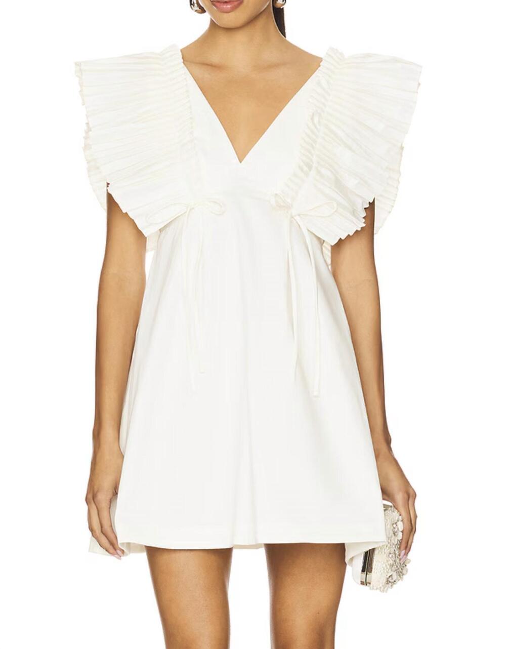 NEW KIKA VARGAS francine dress in white